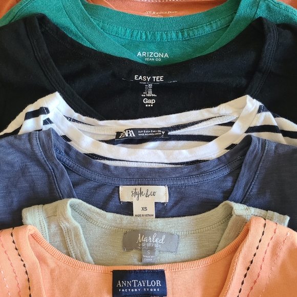 Womens Size S and XS Tee shirt basics Tops Clothing lot of 8 - Picture 2 of 6